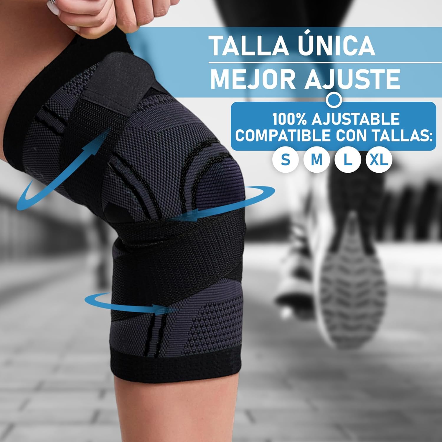 Rodillera ortopédica con bandas ajustables - PharmaKnee™