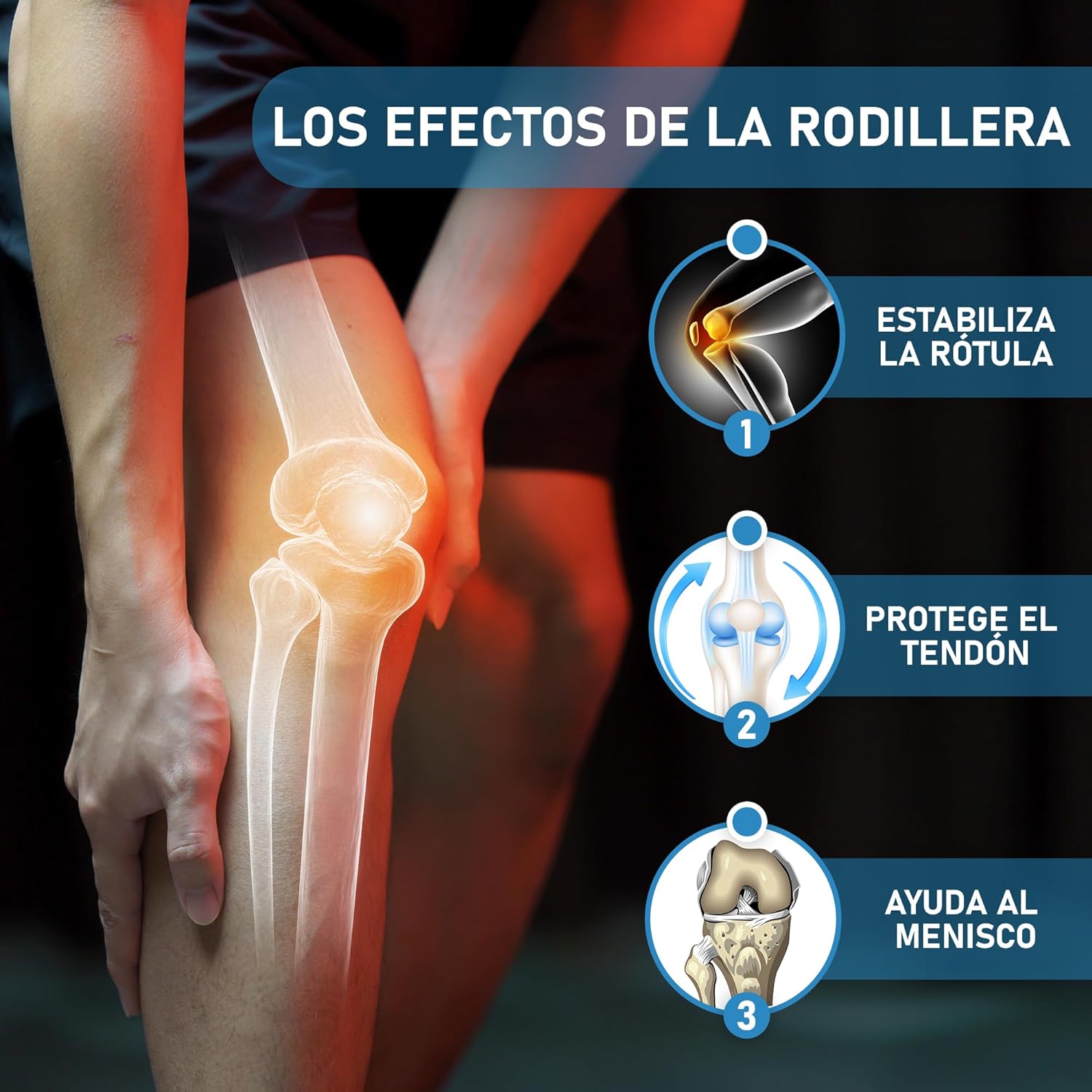 Rodillera ortopédica con bandas ajustables - PharmaKnee™