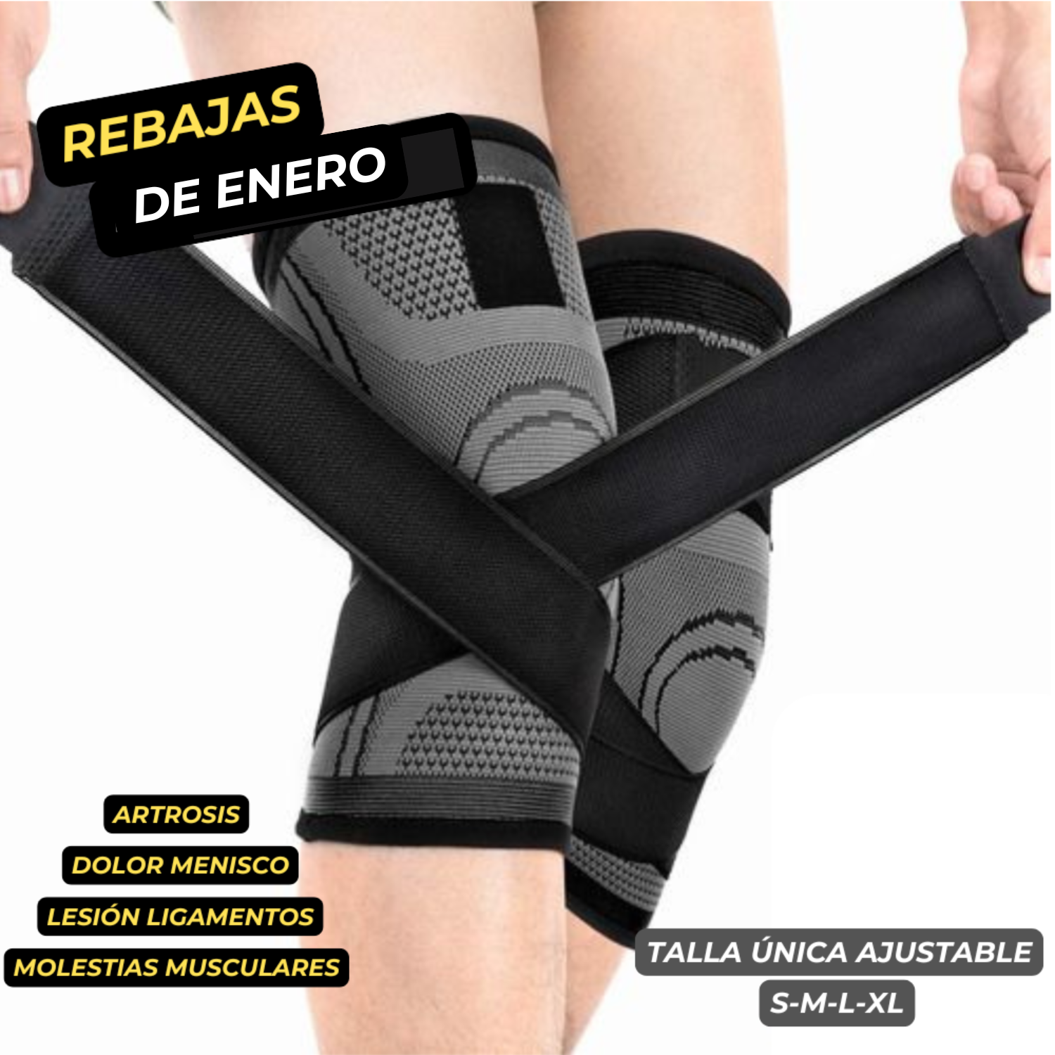 Rodillera ortopédica con bandas ajustables - PharmaKnee™